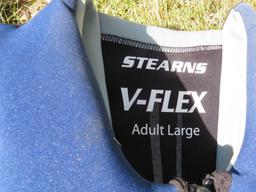 Two Stearns neoprene life vests, Large, V Flex