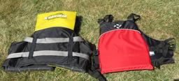 Two PFD's, Adult Universal and XL life vests