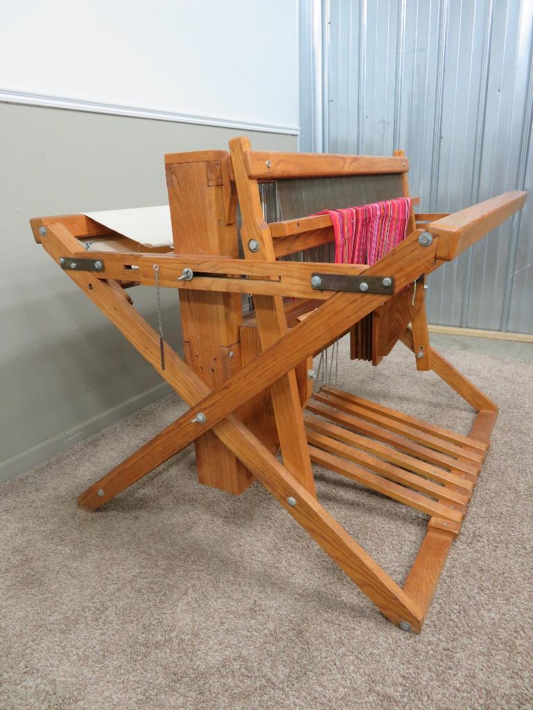 46" Oak Floor Loom attributed to Kessnich, six pedals