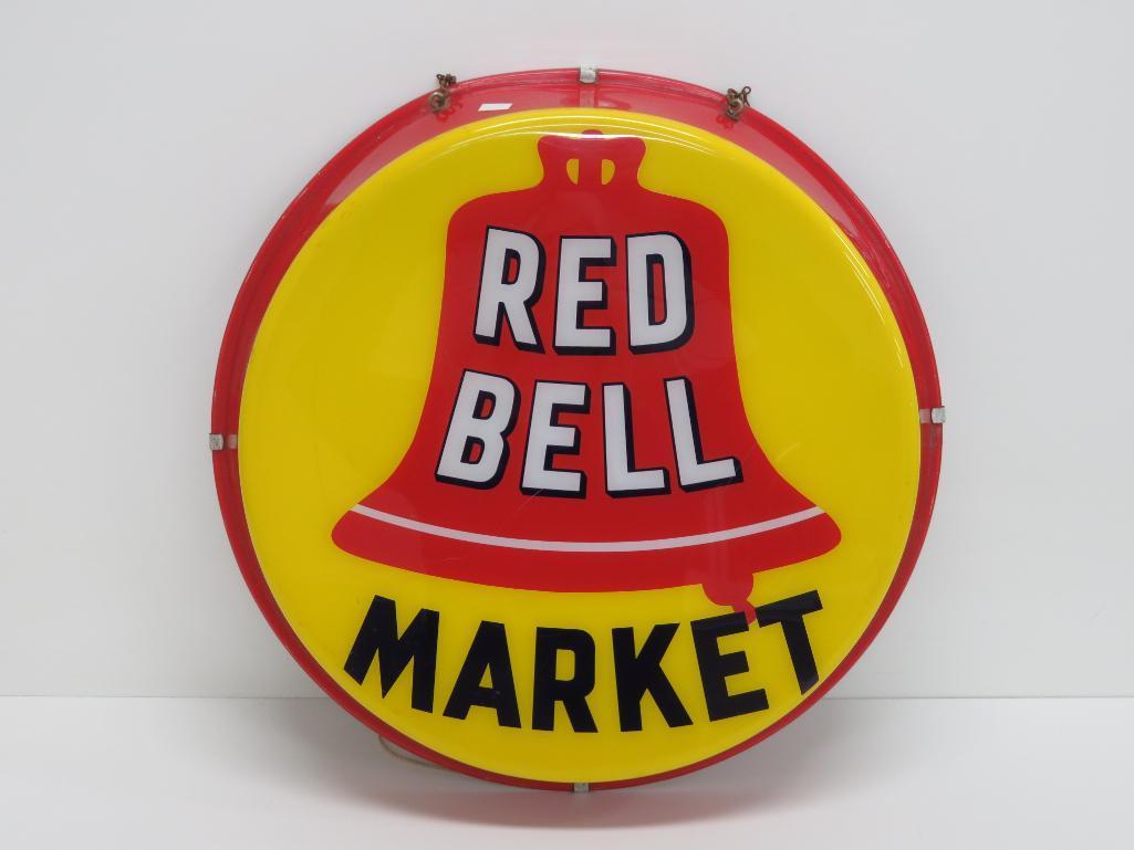 Red Bell Market light, 18" round, working