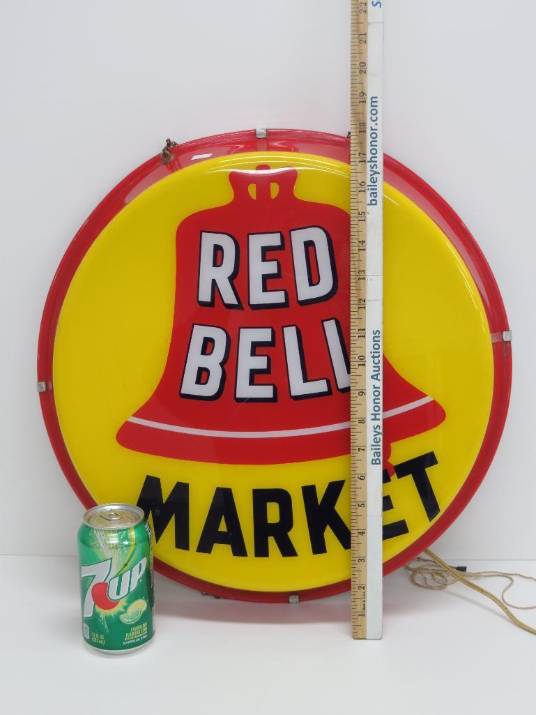 Red Bell Market light, 18" round, working