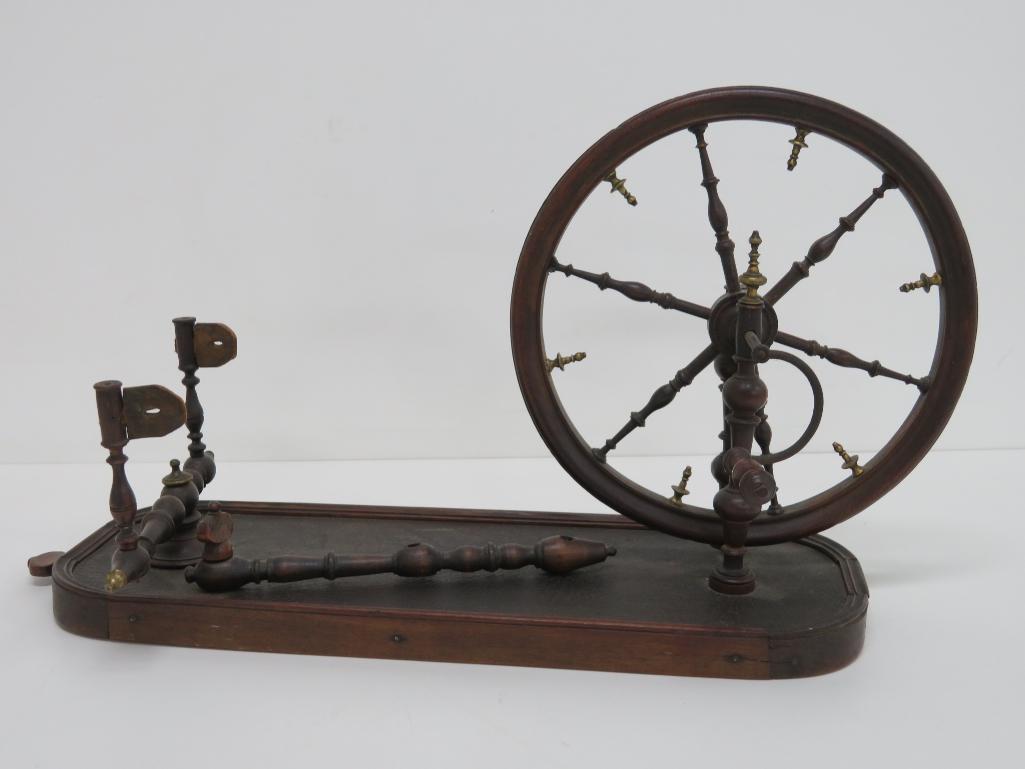 Fabulous antique silk winder wheel, 17" long