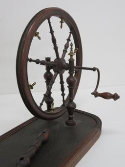 Fabulous antique silk winder wheel, 17" long