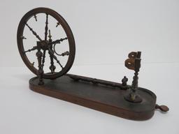 Fabulous antique silk winder wheel, 17" long