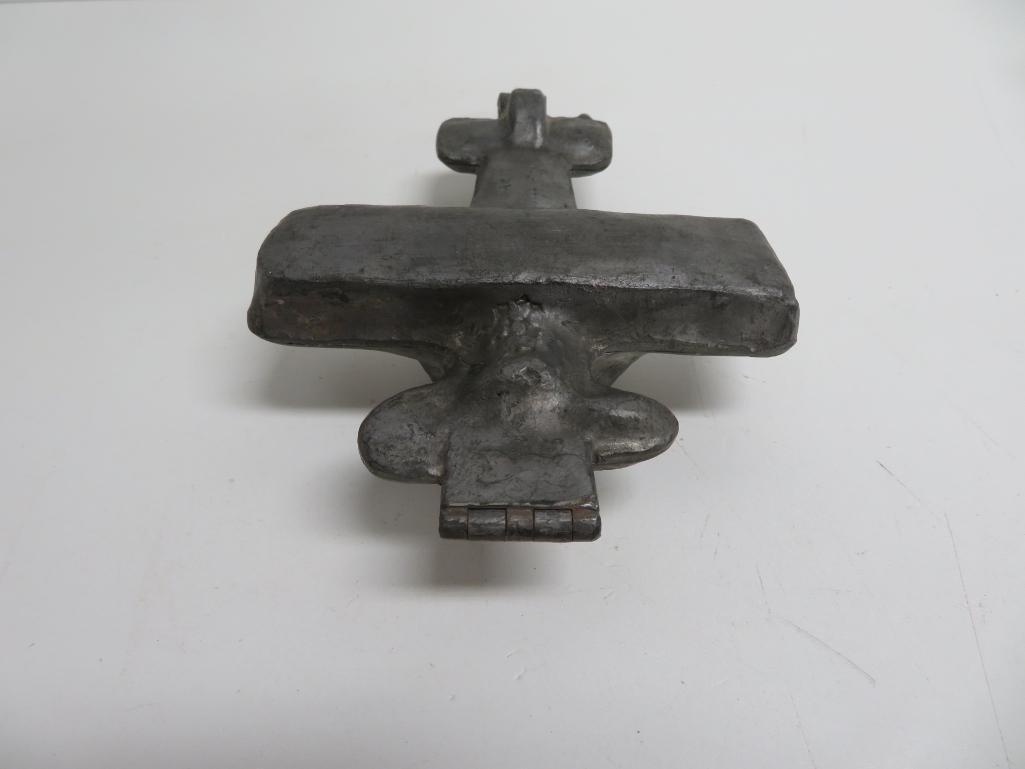 Antique Pewter Airplane Ice Cream mold, E & CC #1131, 8 1/2"