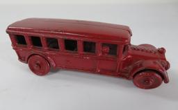 Cast Iron bus, 6", driver in window