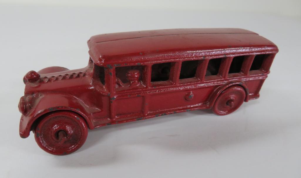 Cast Iron bus, 6", driver in window