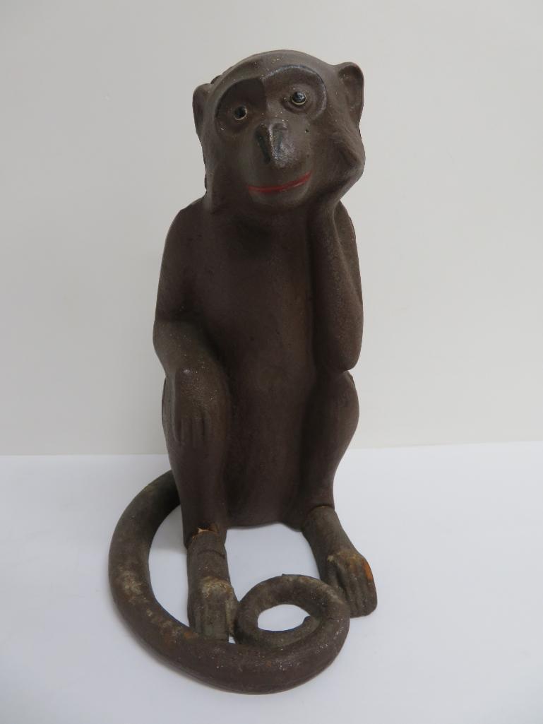 Cast Iron monkey doorstop, 8 1/2"