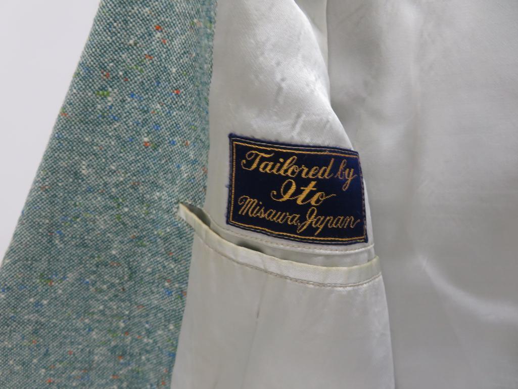 Two "Pritzlaff" custom made suits, Pritzlaff hardware owner business suits