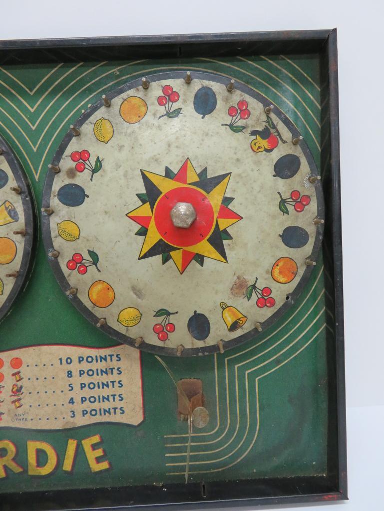 Gotham Luckie Bird, carnival wheel, 3 slot machine style spinning wheel