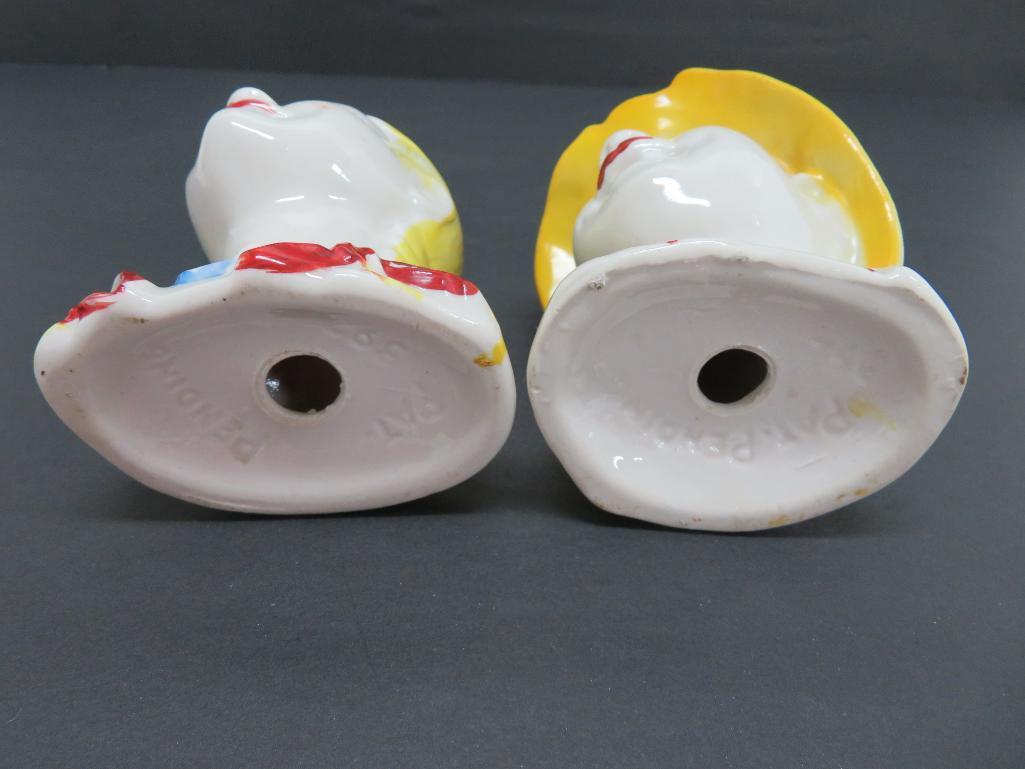 Regal China Old McDonald Cow pitcher and boy & girl salt and pepper shakers