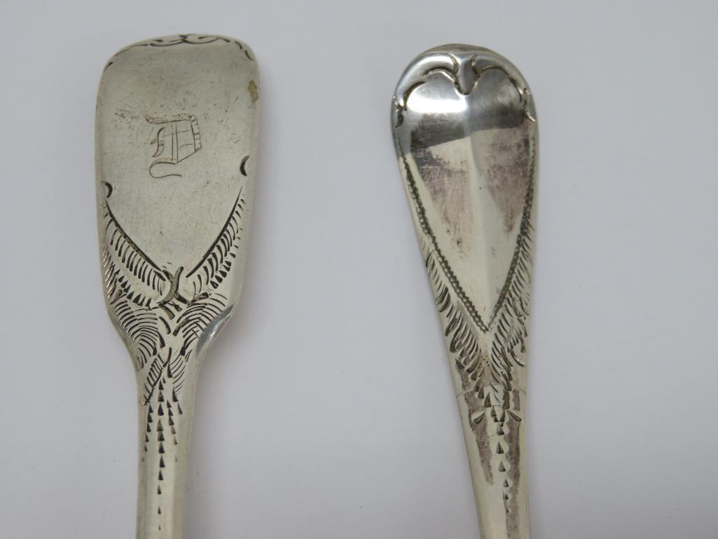 George II and Smith London silver berry spoons