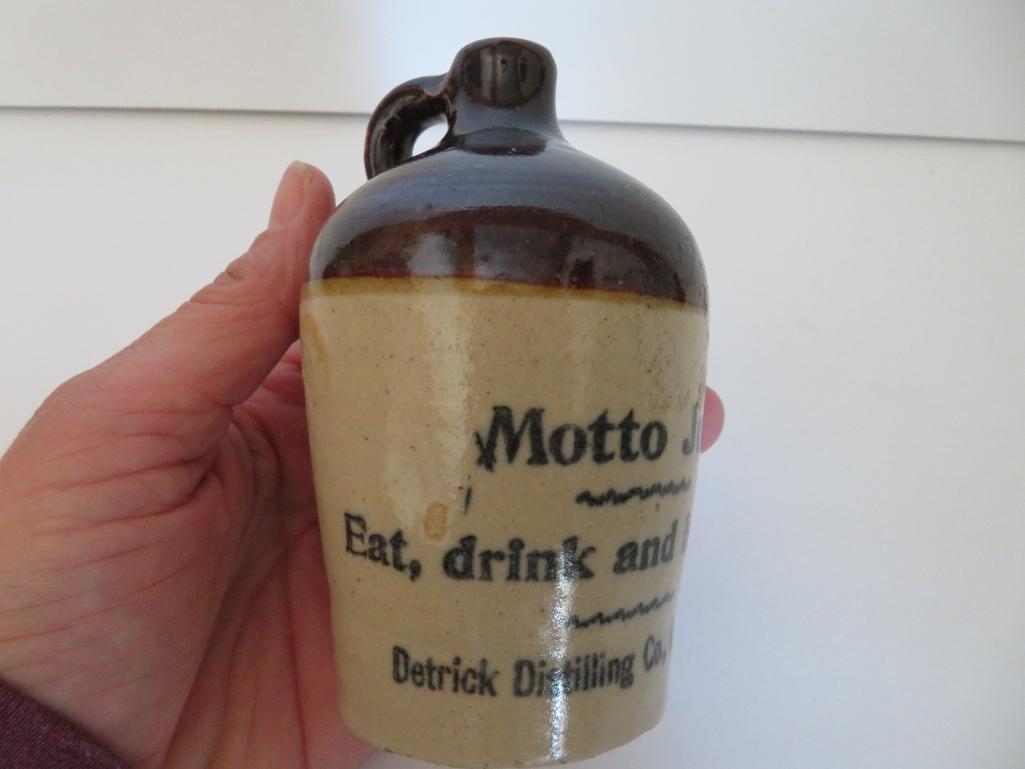 Detrick Distilling Co Motto jug, two tone, 4 1/2"