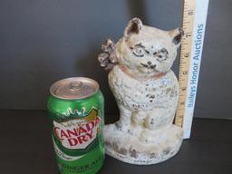 Cast iron cat door stop, 8"