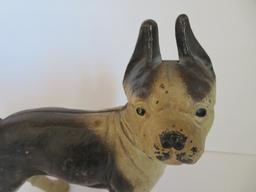 Cast iron bull terrier door stop, 10"