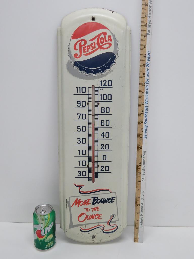 Pepsi thermometer, 27", More Bounce to the Ounce