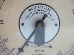 Westinghouse gauge, AC Ammeter, 22 amps, 8"