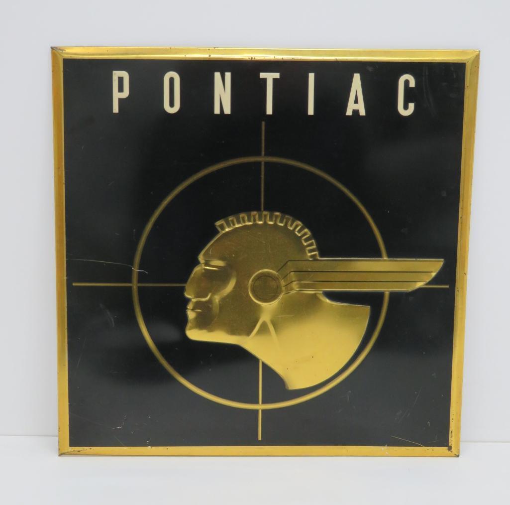 Pontiac advertising sign, 15 1/2" x 16"