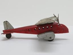 Metal airplane toy, 7"