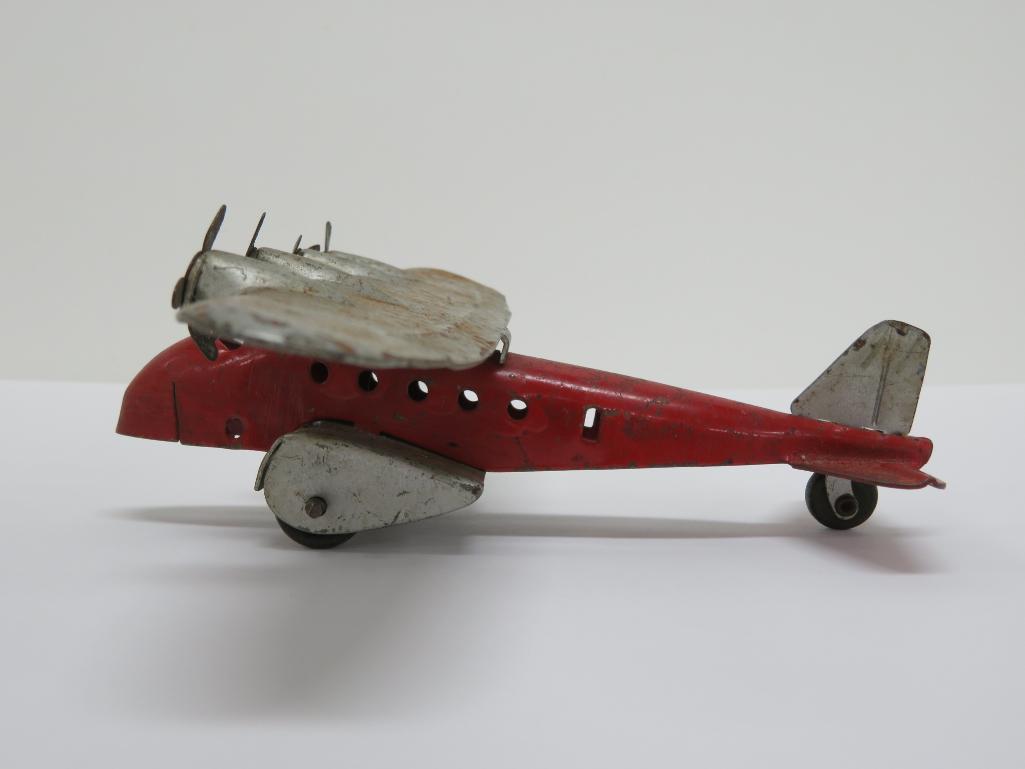 Metal airplane toy, 7"