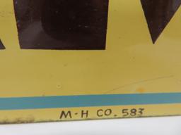 Metal Oak Brand Ice Cream Sign, MH Co 583, 28" x 15"