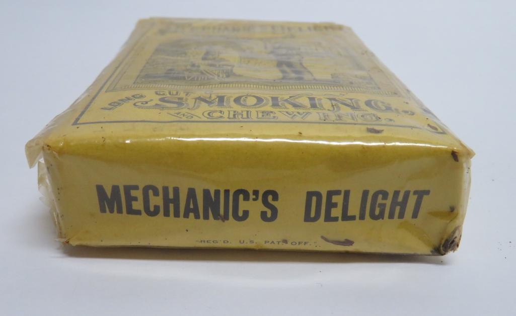 Mechanic's Delight Smoking and Chewing Tobacco, paper package full, Lorillard Co