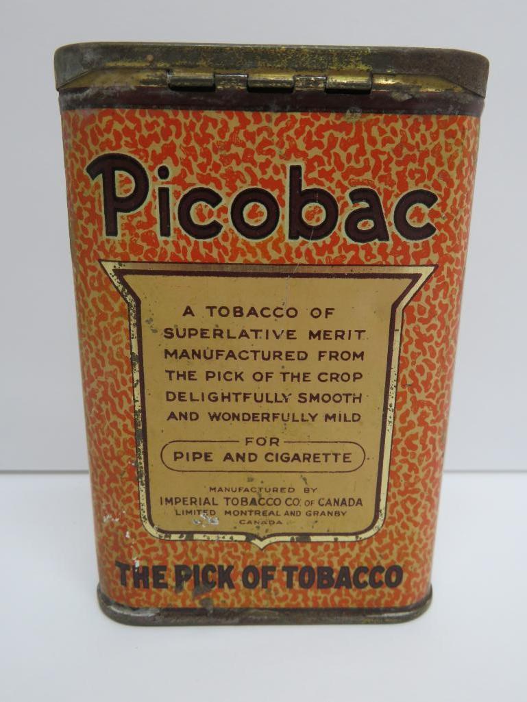 Picobac pocket tobacco tin, pipe and cigarette, Imperial, 3" x 4 1/2"