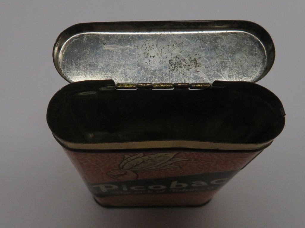 Picobac pocket tobacco tin, pipe and cigarette, Imperial, 3" x 4 1/2"