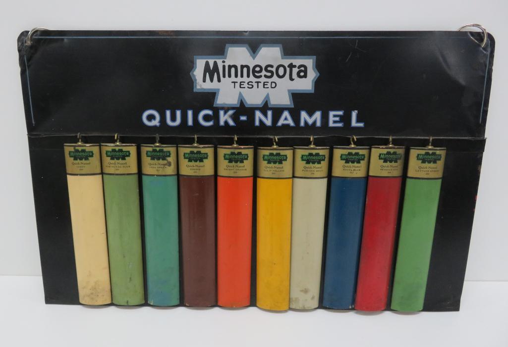 Minnesota Quick-namel Paint advertising sign, 19 1/2" x 12"