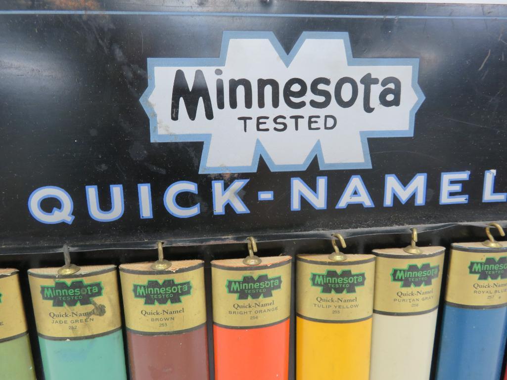 Minnesota Quick-namel Paint advertising sign, 19 1/2" x 12"