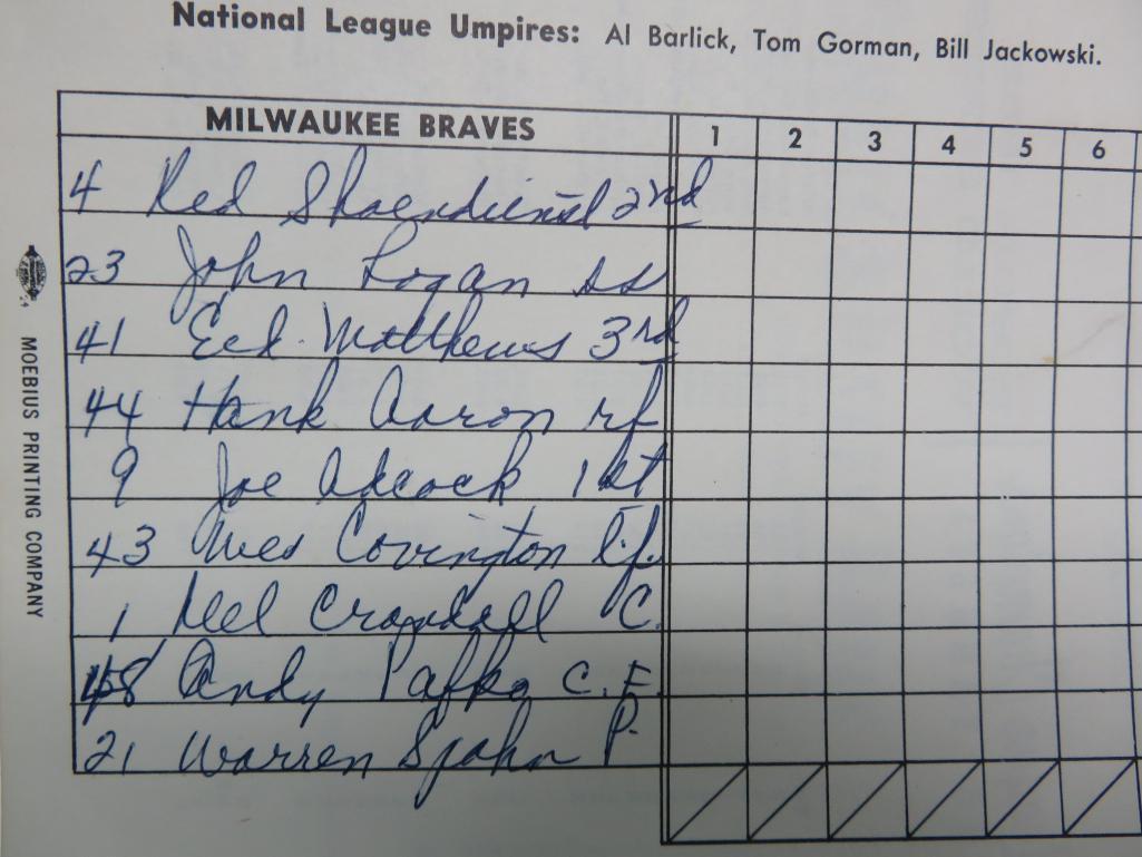 1958 World Series Program, Milwaukee Braves vs New York Yankees