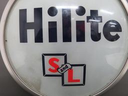 Rare 1950's S & L Hilite gasoline pump globe, original lenses, 14" diameter