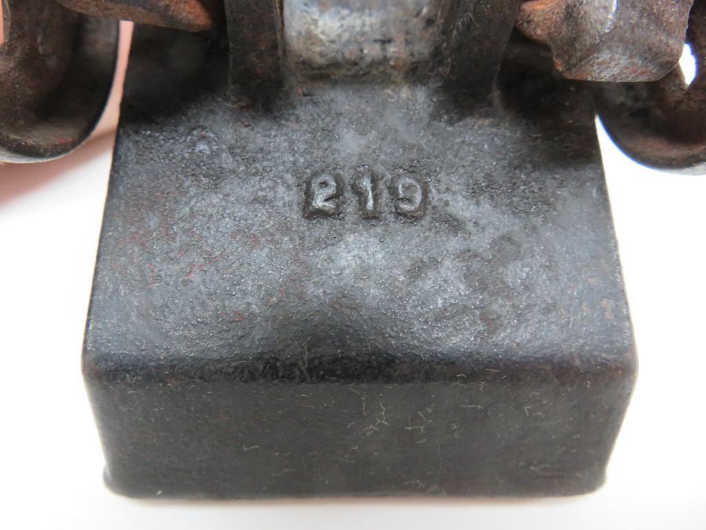 Arcade cast iron dump truck, 7", marked 219 R