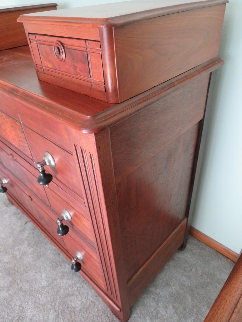 Lovely walnut dresser with hanky boxes