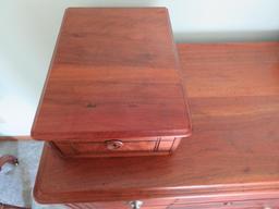 Lovely walnut dresser with hanky boxes