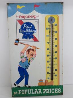 Pabst Popular Prices thermometer, 18" x 10 1/4", P424