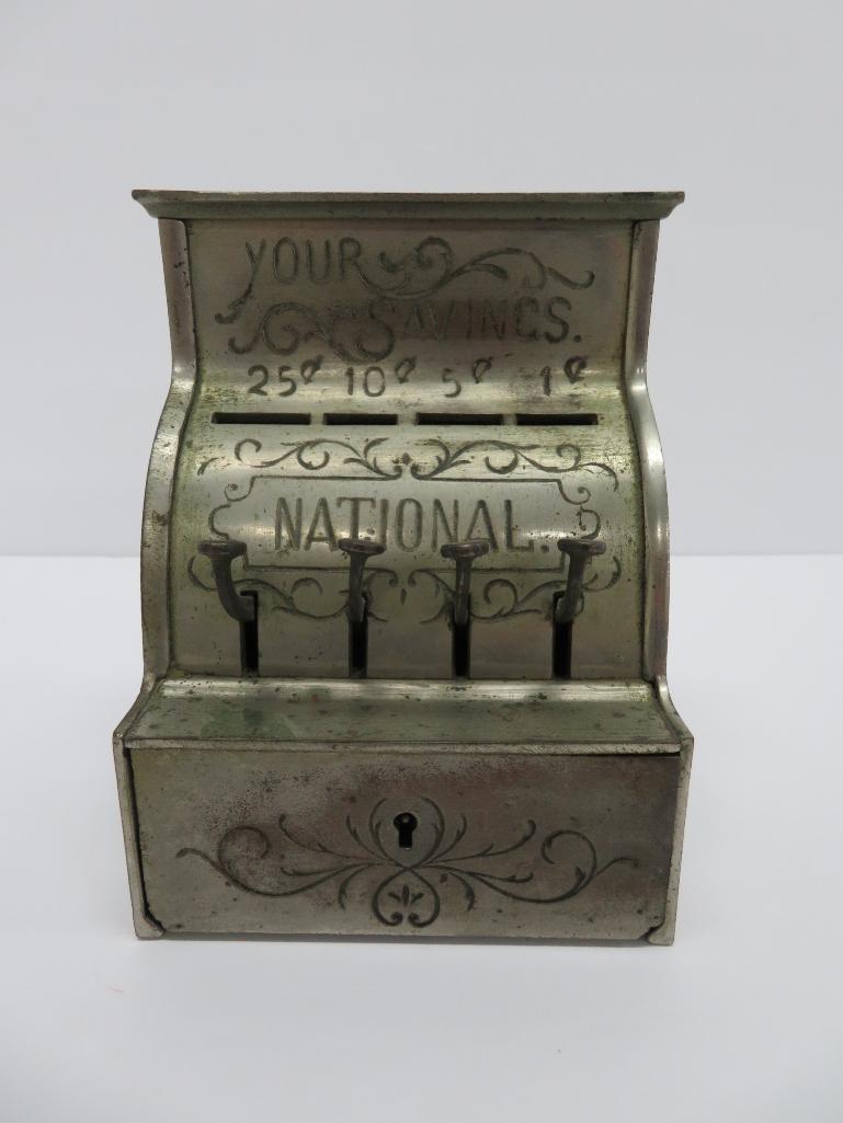 Your Savings cast iron metal bank, 6 1/2" x 5"