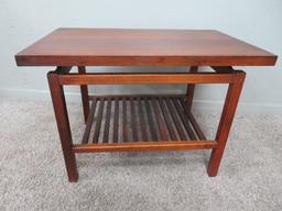 Teak side table, Mid Century Modern, 29" x 18", 20" tall