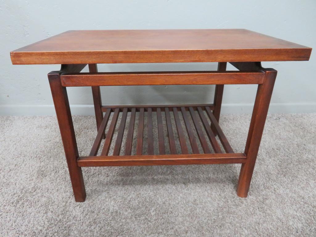 Teak side table, Mid Century Modern, 29" x 18", 20" tall