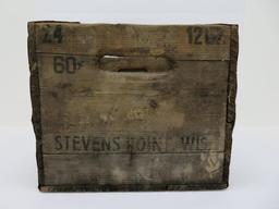 Stevens Point Beverage Co wooden beverage box, 18" x 12"