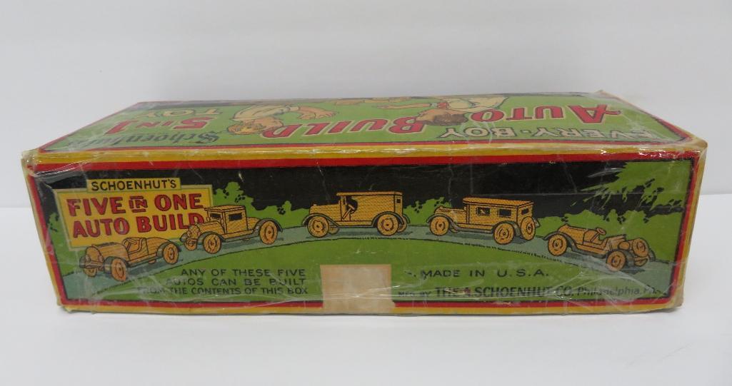 Schoenhut Auto Build wooden toy model with box, c 1925