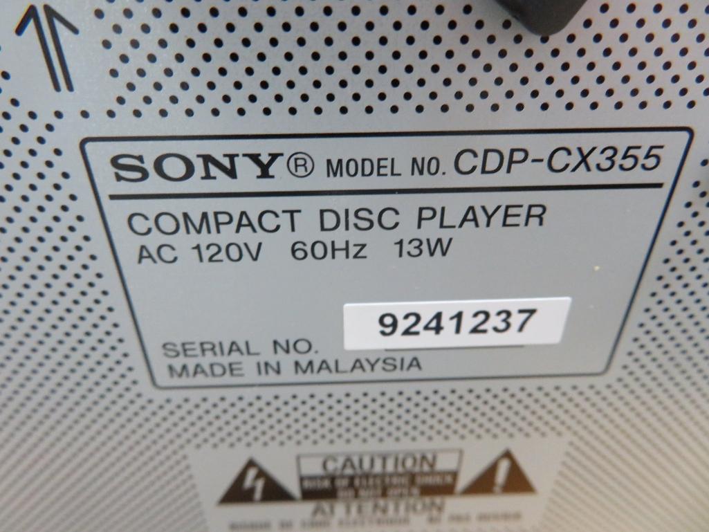 Sony Mega Storage Compact Disc Player, CDP-CX355