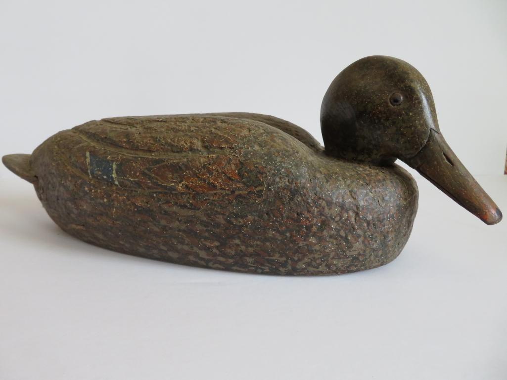 Two 16" vintage wood and cork duck decoys