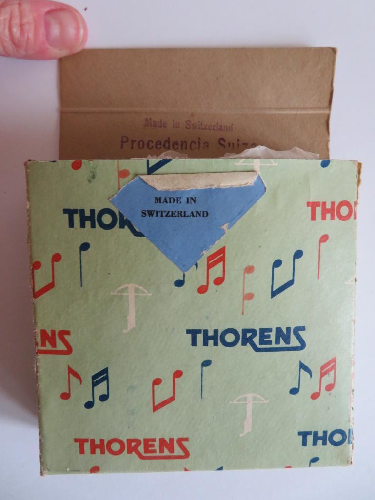 Thorens music box, working, discs