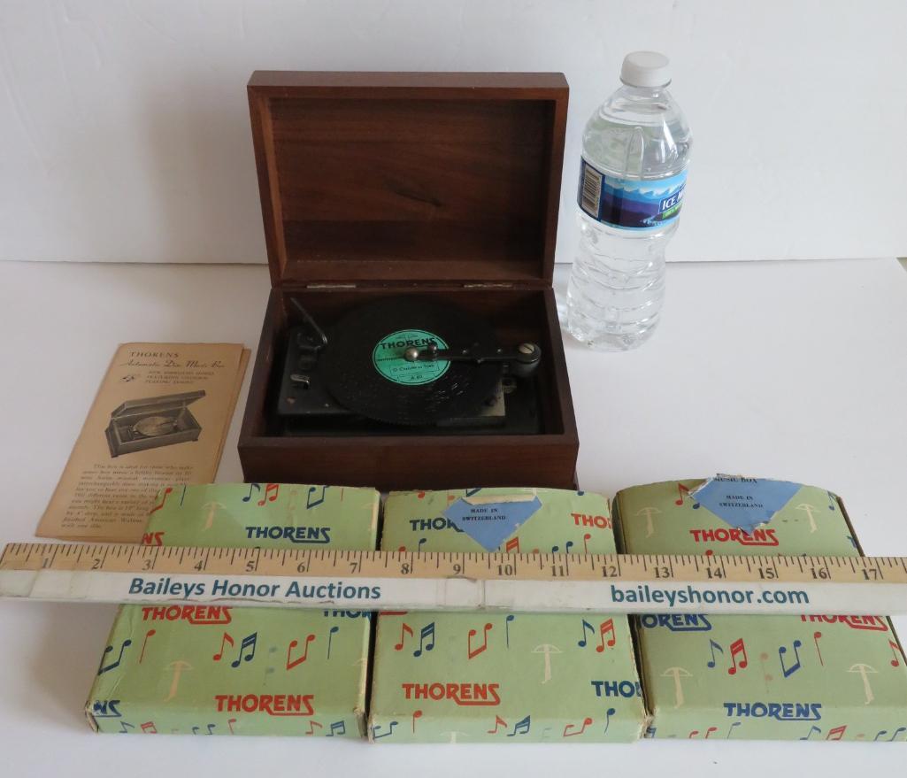 Thorens music box, working, discs