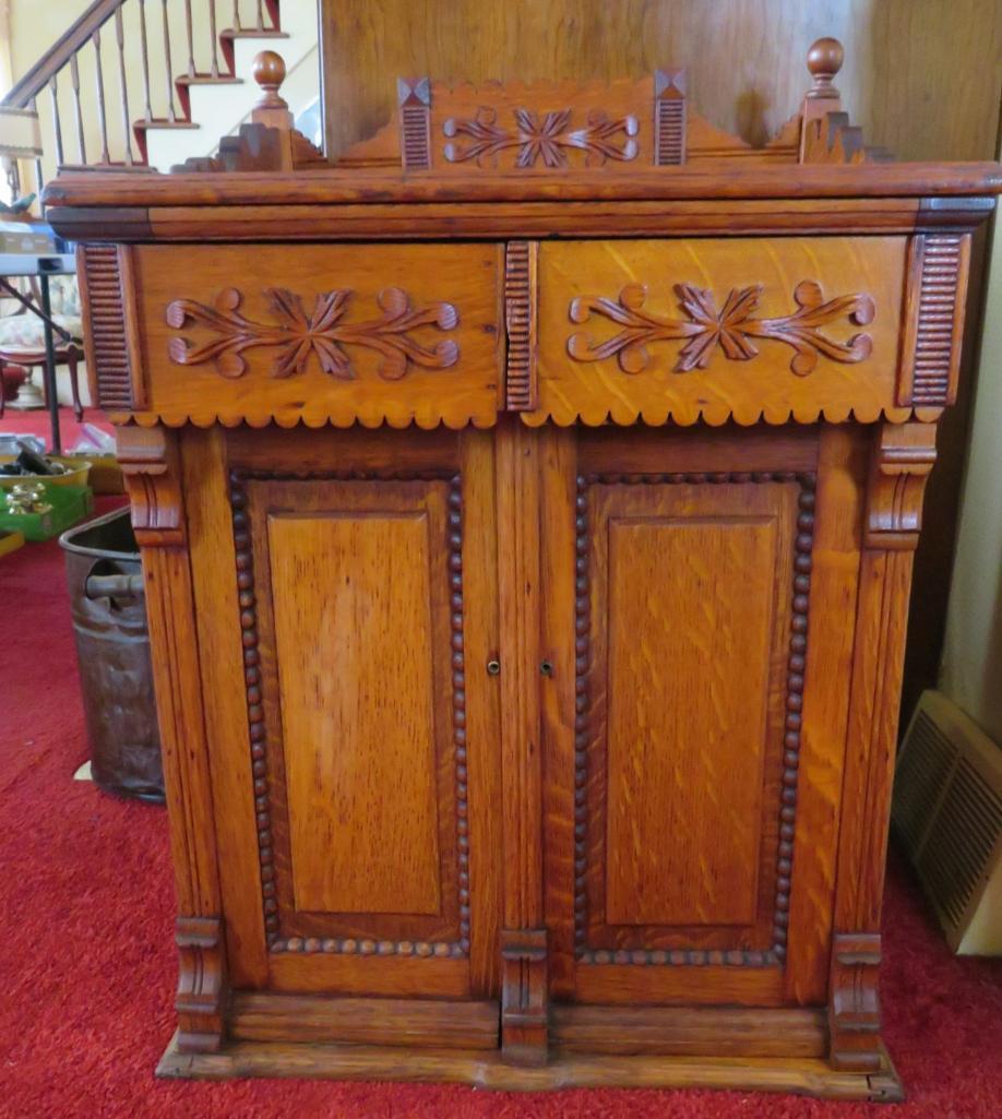 Ornate Oak cabinet