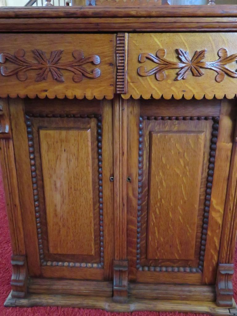 Ornate Oak cabinet