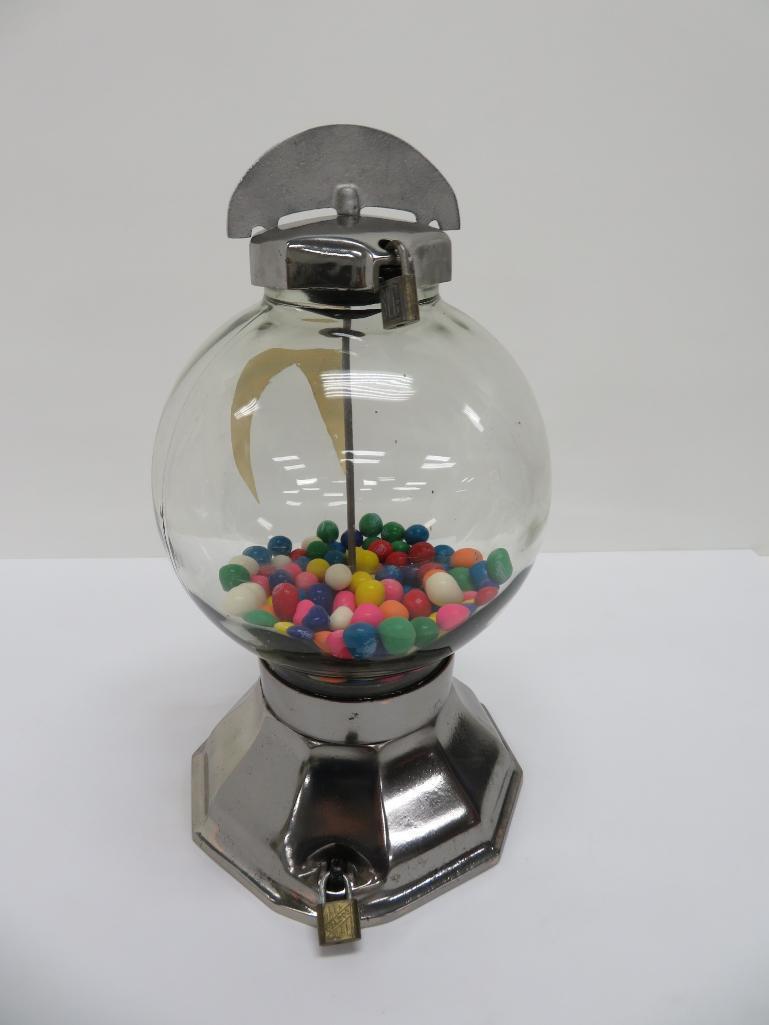 Vintage Penny Simpson Leebold 1-2-3 Gumball Machine, 14"