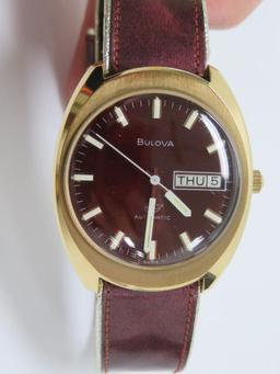Men's Bulova automatic with box, whale on face