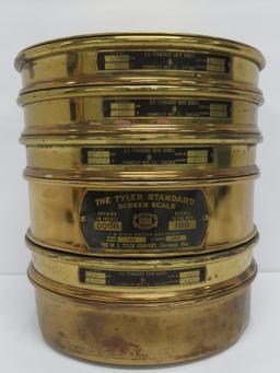 Tyler Standard Screen Scale, brass, six pieces, 8" diameter